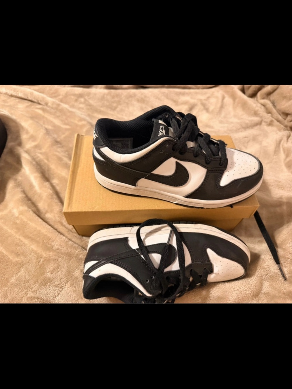 Nike Kids Black and White Low-Top Sneakers